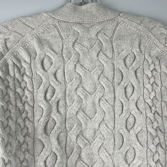 Wilfred Charlisa Merino Wool Fisherman Chunky Cable Knit Sweater Cardigan Sz M - Picture 11 of 15